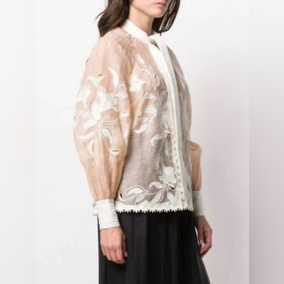 Zimmermann Corsage Lily Appliqué Blouse💋 - Picture 4 of 13